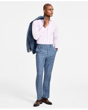 Tayion Collection Classic-fit Plaid Suit Pants - Blue