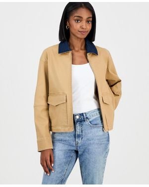 Nautica Nautica Spread-collar Zip-front Jacket - Blue