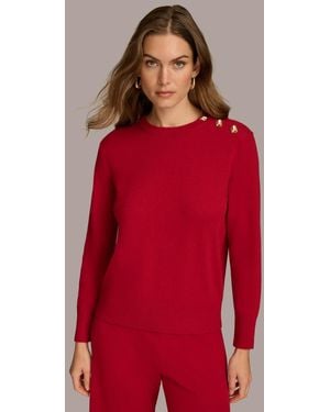 Donna Karan Cashmere-blend Sweater - Red