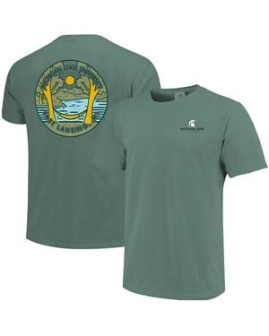 Image One And Michigan State Spartans Scenic Comfort Colors T-shirt - Green