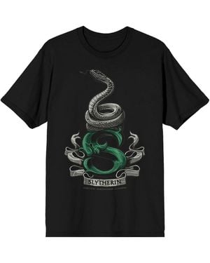 Harry Potter Slytherin Snake T-shirt-4xl - Black