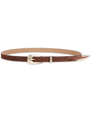 Ettika Modern Saddle Leather Belt - Brown