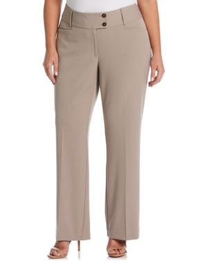 Rafaella Plus Size Curvy Fit Bootcut Pant - Natural