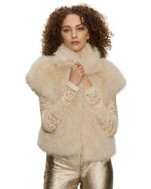 Sanctuary Long Sleeve Vest Jacket - Natural