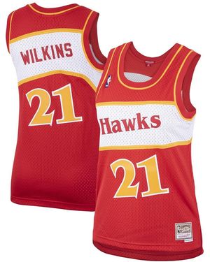Mitchell & Ness Dominique Wilkins Atlanta Hawks Hardwood Classics Swingman Jersey - Red