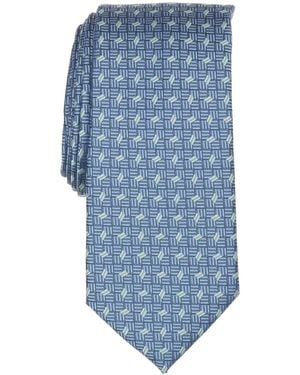 Perry Ellis Stager Neat Pattern Classic Tie - Blue