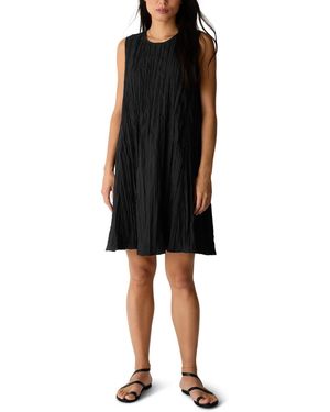 Eileen Fisher Round Neck A-line Dress - Black