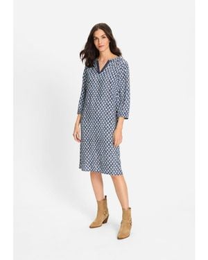 Olsen Printed Dress - Blue