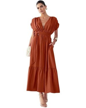 ST MRLO Este Midi Dress - Red