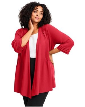 Avenue Plus Size Cascade Jacket - Red