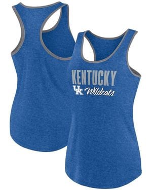 Fanatics Heather Royal Kentucky Wildcats Fuel Racerback Tank Top - Blue