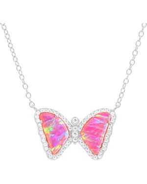 KAMARIA Mini Butterfly Necklace - Pink