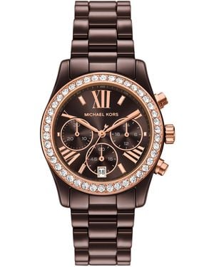Michael Kors Michael Lexington Chronograph Ceramic Watch 38mm - Brown