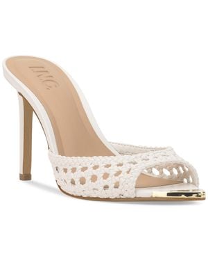 INC International Concepts Amra Dress Slide Sandals - White