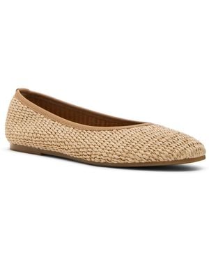 Steve Madden Merlot Woven Ballet Flat Shoes - Natural