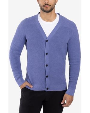 Xray Jeans X-ray Basic Ribbed Cardigan - Blue
