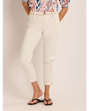 Brakeburn Blake Embroidered Detail Pants - Natural