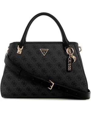 Guess Noelle Ii Luxury Medium Satchel Bag - Black