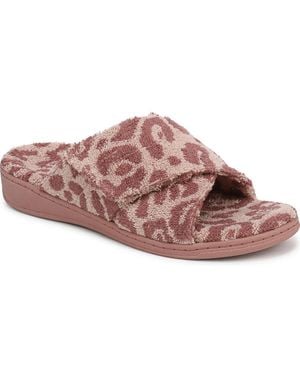 Vionic Relax Ii Open Toe Slippers - Pink