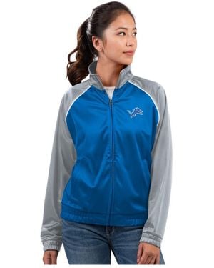 G-III 4Her by Carl Banks Detroit Lions Replay Full-zip Track Jacket - Blue