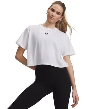 Under Armour Rival Boxy Crew Neck T-shirt - White