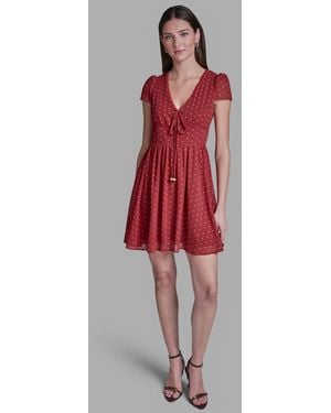 BCBGMAXAZRIA Short-sleeve Mini Dress - Red