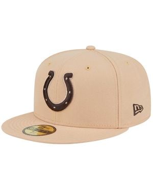 KTZ Indianapolis Colts Candied Pecan 59fifty Fitted Hat - Natural