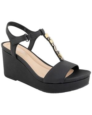 Kenneth Cole Cabo Wedge Sandals - Black