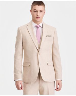 BarIII Slim-fit Linen-blend Suit Separates Jacket - Natural