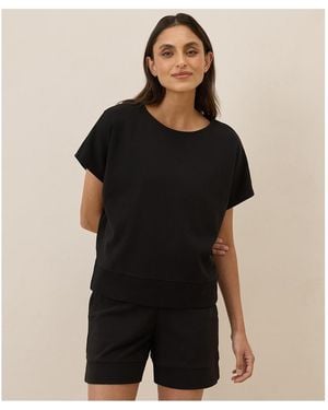 Pact Organic Cotton Airplane Dolman Top - Black