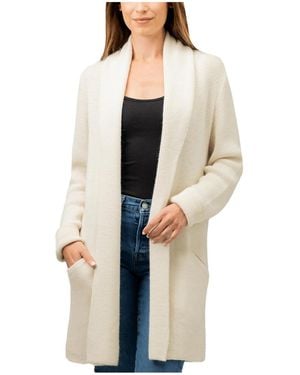Simply Natural Jena Alpaca Long Cardigan - Natural