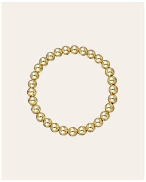 Zoe Lev 6mm Gold Bead Bracelet - Metallic
