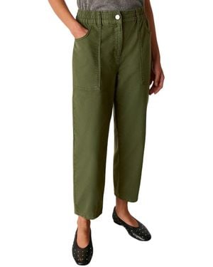 Whistles Relaxed Fit Tessa Trouser - Green