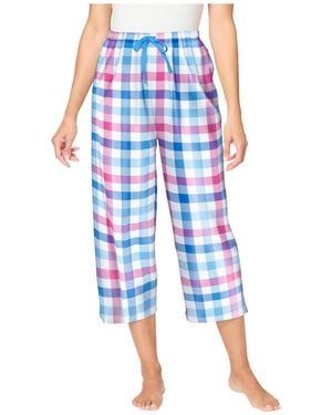 Dreams & Co. Woven Sleep Capri Pant - Blue