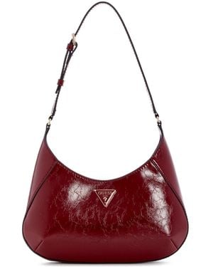 Guess Shimmer Small Shoulder Handbag - Red