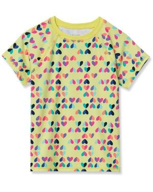 Lands' End Girls Short Sleeve Crew Neck Swim Rash Guard - Green