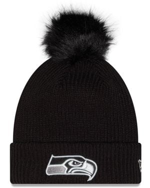 KTZ Seattle Seahawks 2026 Salute To Service Cuffed Knit - Black