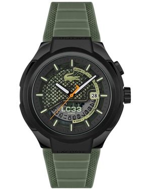 Lacoste Lc33 Mech Hybrid Automatic Silicone Strap Watch - Gray
