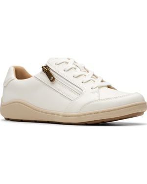 Clarks Bryianne Bayla Round Toe Sneakers - White