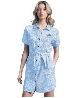 Margaritaville Detroit Lions Palm Linen Dress - Blue