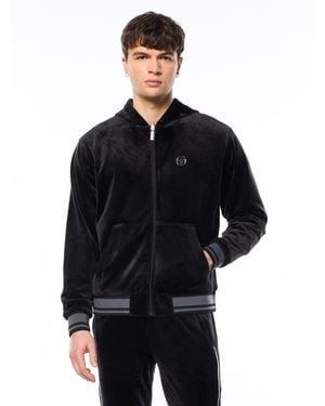 Sergio Tacchini viaggioa Reversible Velour Track Jacket - Black