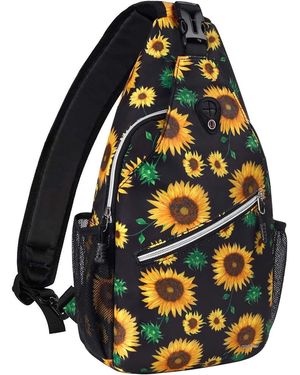 Mosiso Sunflower Rope Sling Backpack - Black