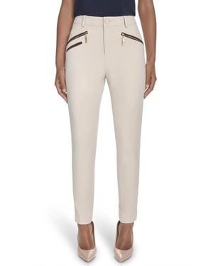 Tommy Hilfiger Mid-rise Slim-fit Ankle Pants - Natural