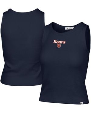 '47 Chicago Bears Cropped Ribbed Cotton-blend Tank Top - Blue