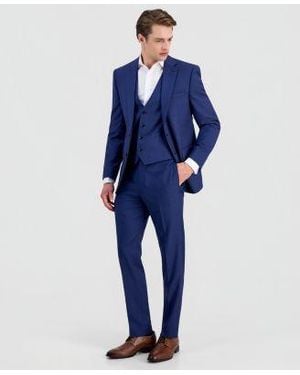 Calvin Klein Slim Fit Wool Blend Stretch Suit Separates Close Out - Blue