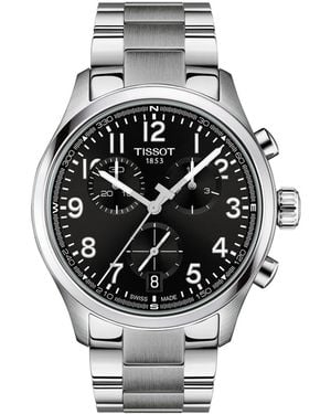 Tissot Round Silver Stainless Steel Watch 42mm - Gray