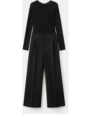 Mango Coordinated Style Jumpsuit - Black