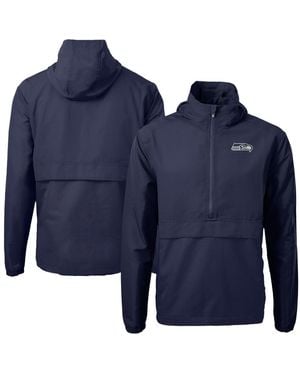 Cutter & Buck Seattle Seahawks Charter Eco Anorak Half-zip Jacket - Blue