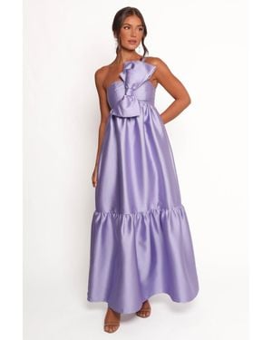 Petal & Pup Betina Bow Front Maxi Dress - Purple