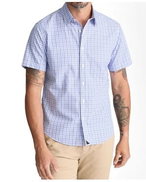UNTUCKit Regular Wrinkle-free Short-sleeve Dante Shirt - Blue